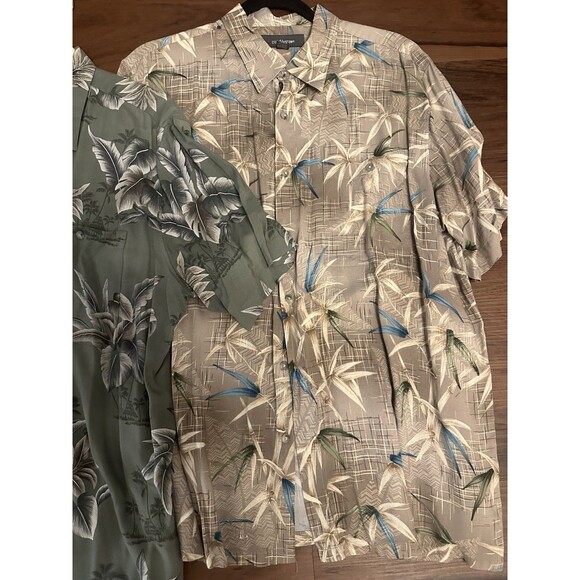 Men’s Croft And Barrow Button Down Hawaiian Shirt Lot Of 2- Size XL - Picture 2 of 3